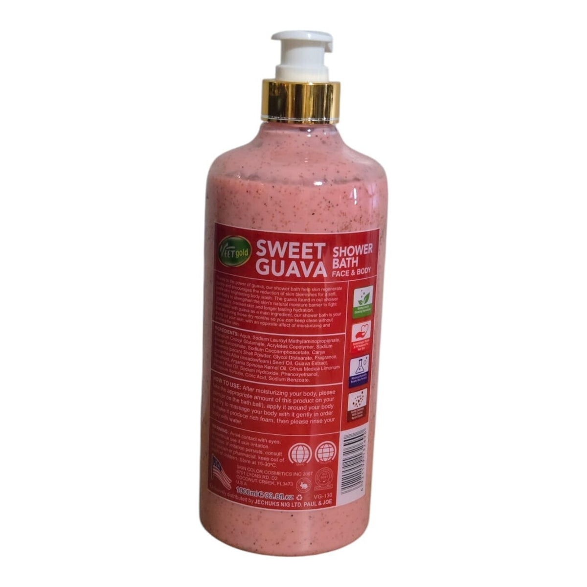 Veet Gold Sweet Guava Shower Bath with SPF 25 - 1000ml Body Wash