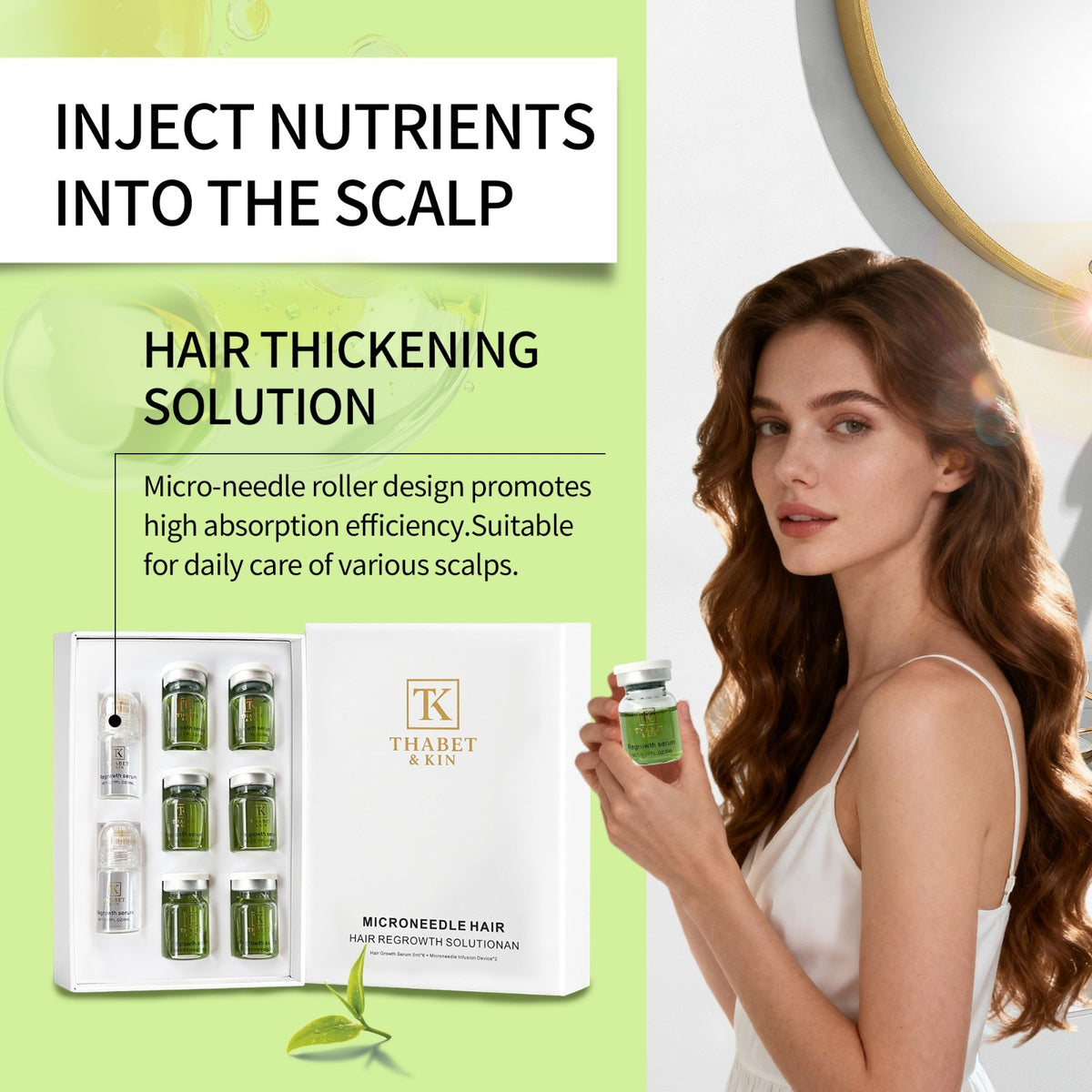 Hair Regrowth Serum with Ginseng & Peppermint Oil - 30ml