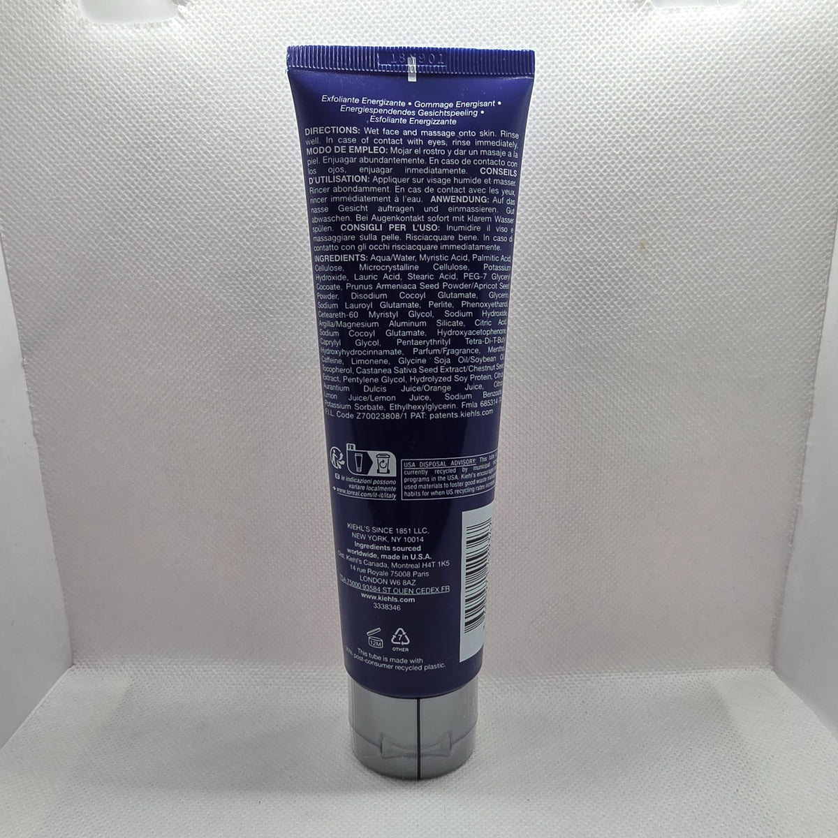 Kiehl's Facial Fuel Energizing Scrub 5oz Skin Buffer For Men New Free