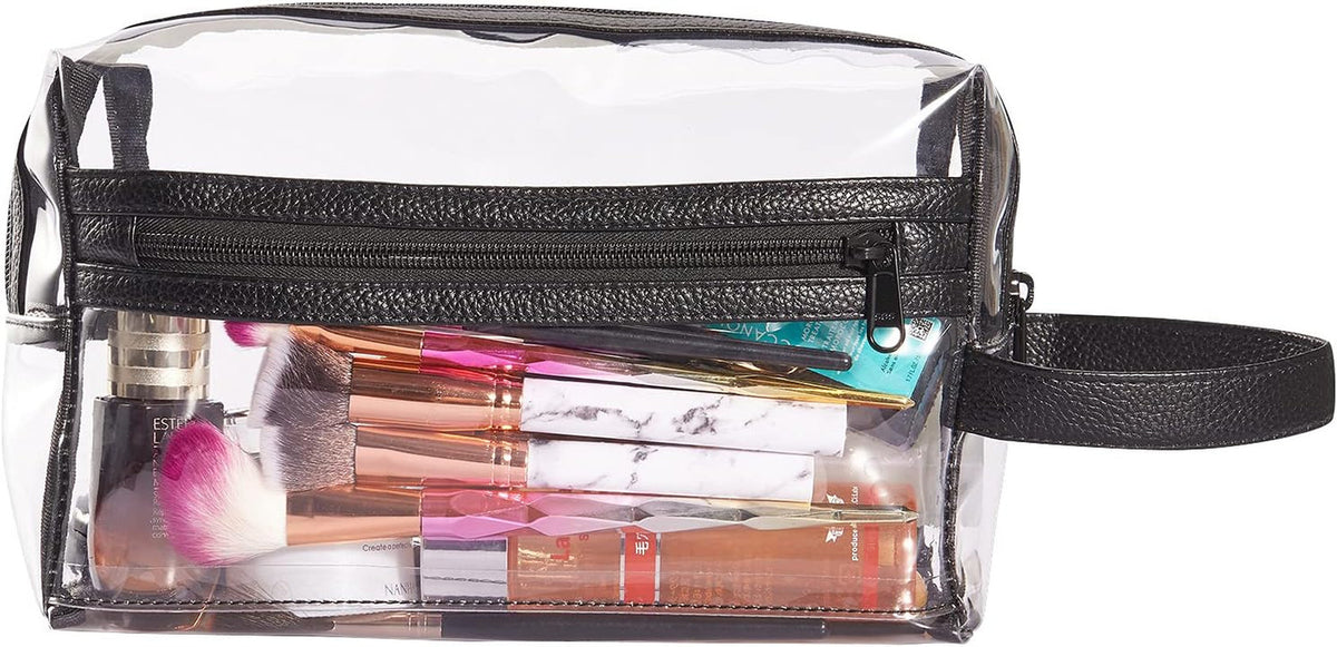 Heavy Duty Clear Travel Toiletry Bag Water Resistant Makeup Organizer TSA Approved