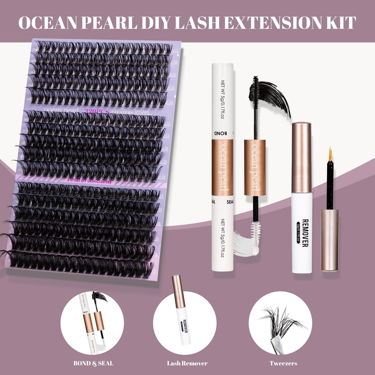 Lash Clusters Kit with 320 Pieces 11-20mm DIY Eyelash Extensions - Natural & Dramatic Looks