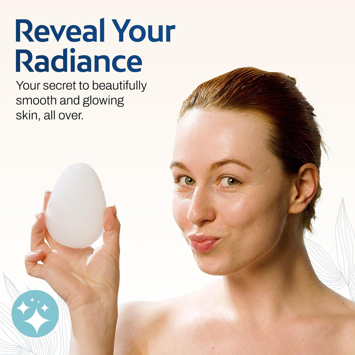 Face Scrubber 2-Pack Dual-Action Exfoliating & Makeup Remover Sponge - White