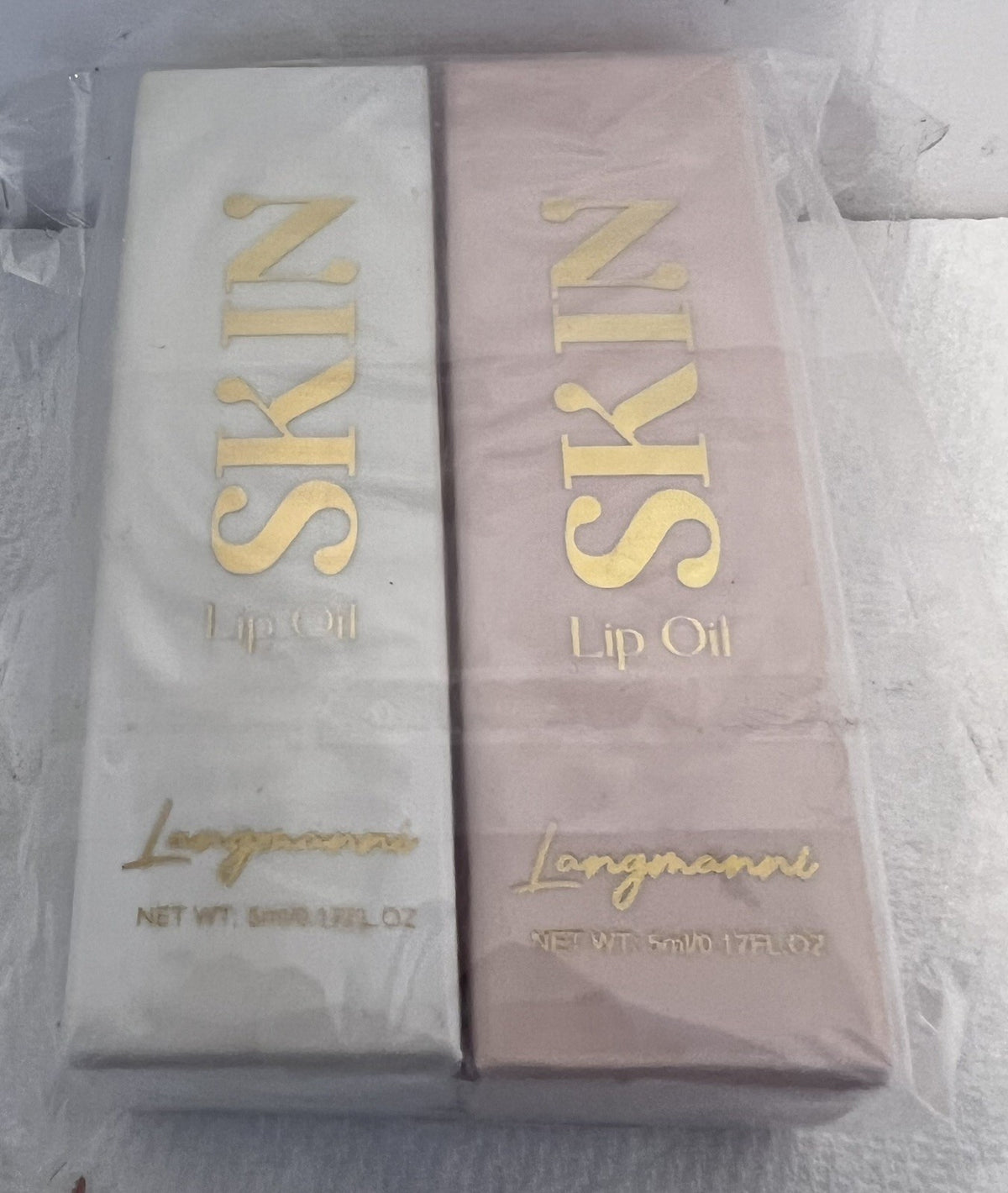 Langmanni Lip Gloss Oil No-Sticky Lip Oil Set - Strawberry & Coconut Flavors