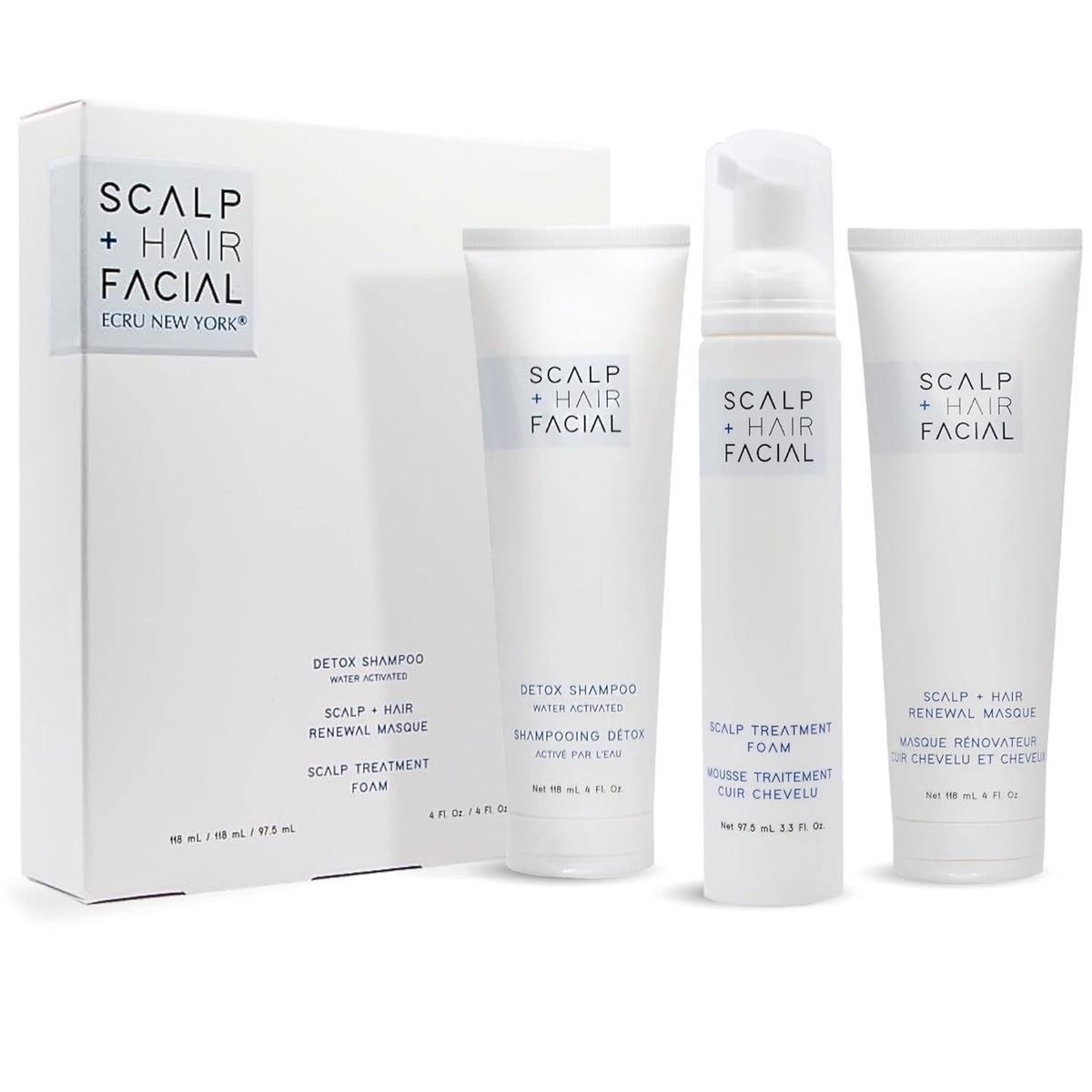 ECRU New York Scalp + Hair Facial Kit 3-Step Treatment System 6