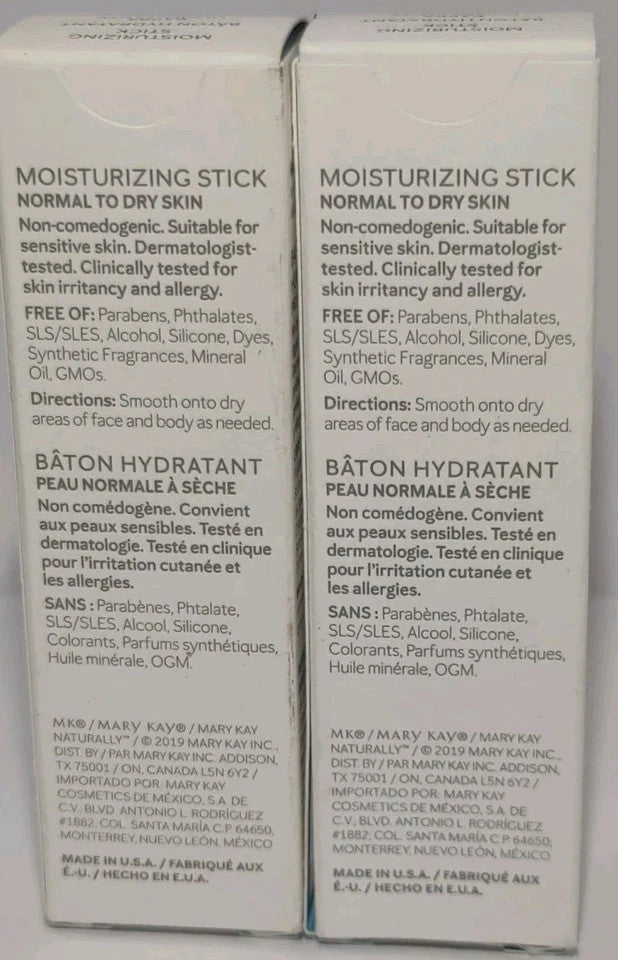 2x Mary Kay Naturally Moisturizing Sticks~FULL SIZE~ NEW FAST SHIP