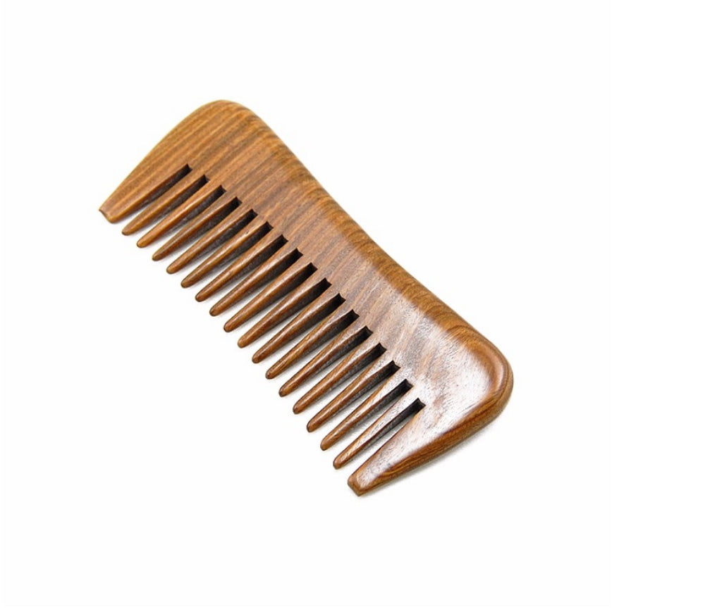 Natural Wooden Pocket Comb for Hair and Beard - Anti-Static & Portable Grooming Tool