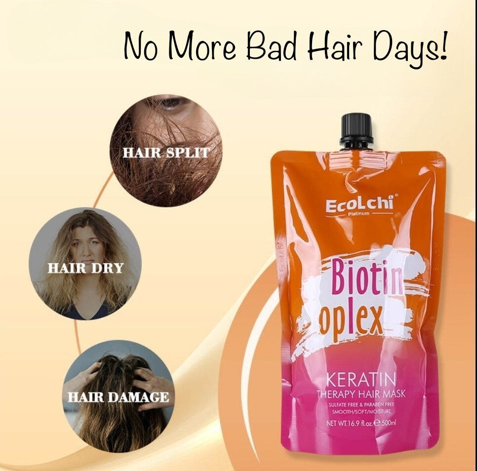 Biotin Keratin Hair Mask Deep Conditioning Repair for Stronger, Shiny Hair