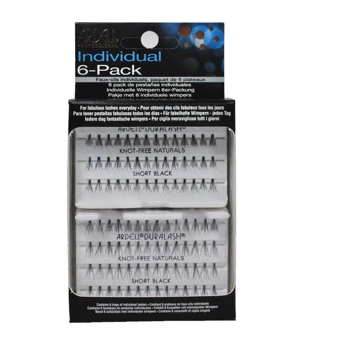 Knot-Free Individual False Eyelashes 6 Pack - Natural, Waterproof, Easy to Apply