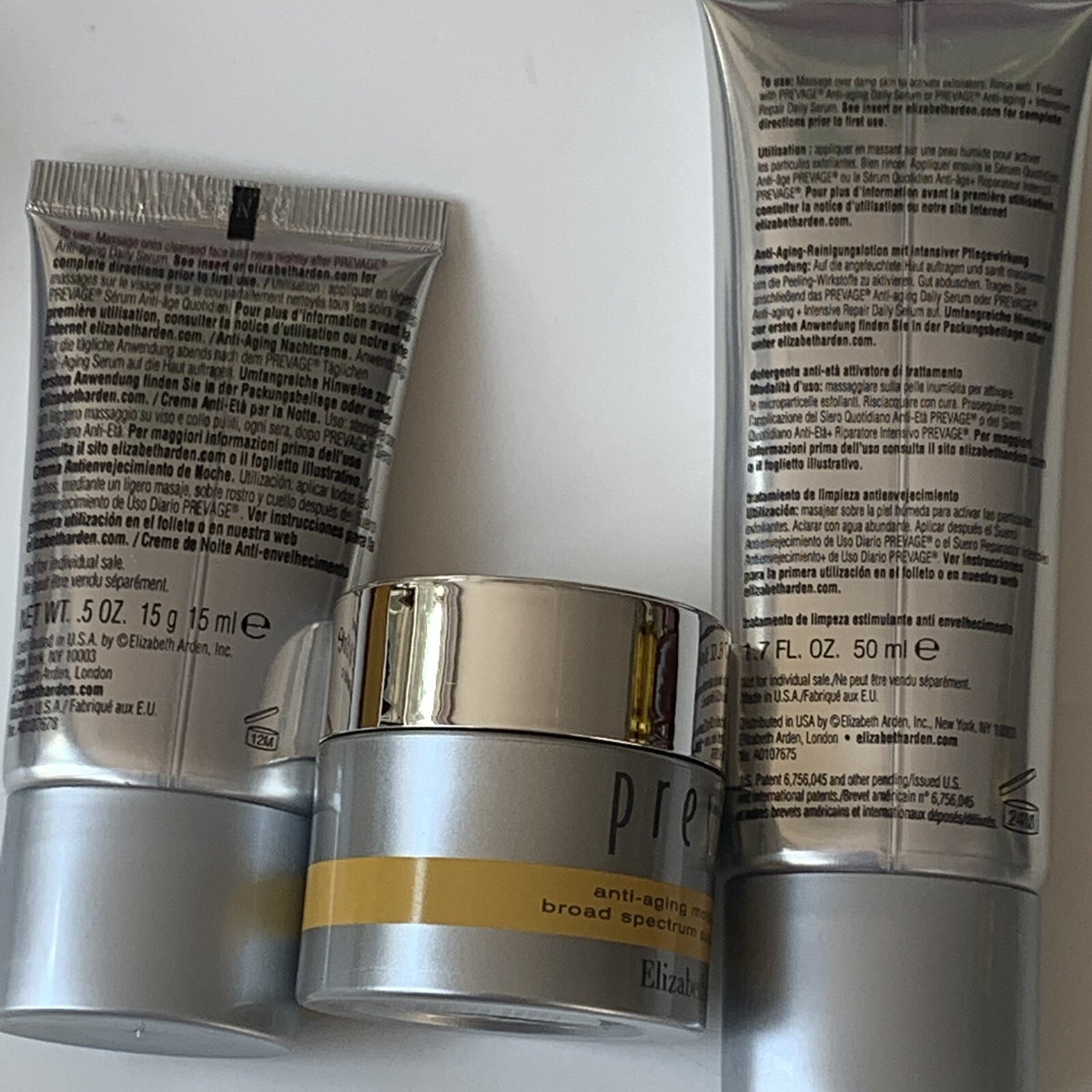 Travel Skincare Set with Overnight Moisturizer, SPF 30 Day Cream, Cleanser & Bag