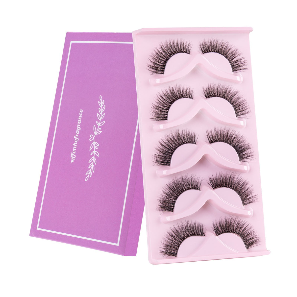False Eyelashes 10 Pairs Natural Cat Eye Wispy 3D Reusable Cruelty-Free