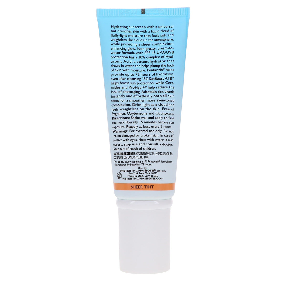 Hyaluronic SPF 45 Moisturizer with Sheer Tint - Water Drench