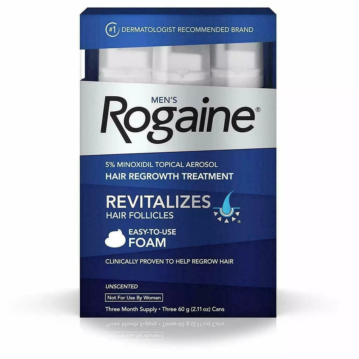 5% Minoxidil Hair Regrowth Foam for Men - 3 Month Supply