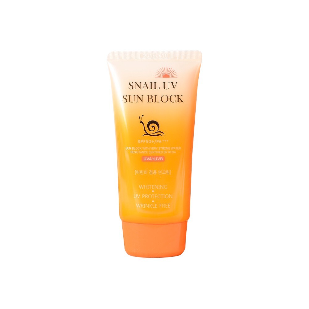 SPF 50+ PA+++ Snail UV Sun Block Cream for Daily Sun Protection