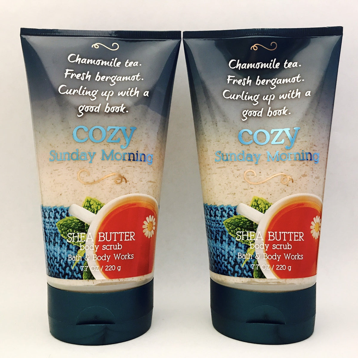 2 Bath & Body Works Cozy Sunday Morning Shea Butter Scrub 8 fl.oz New