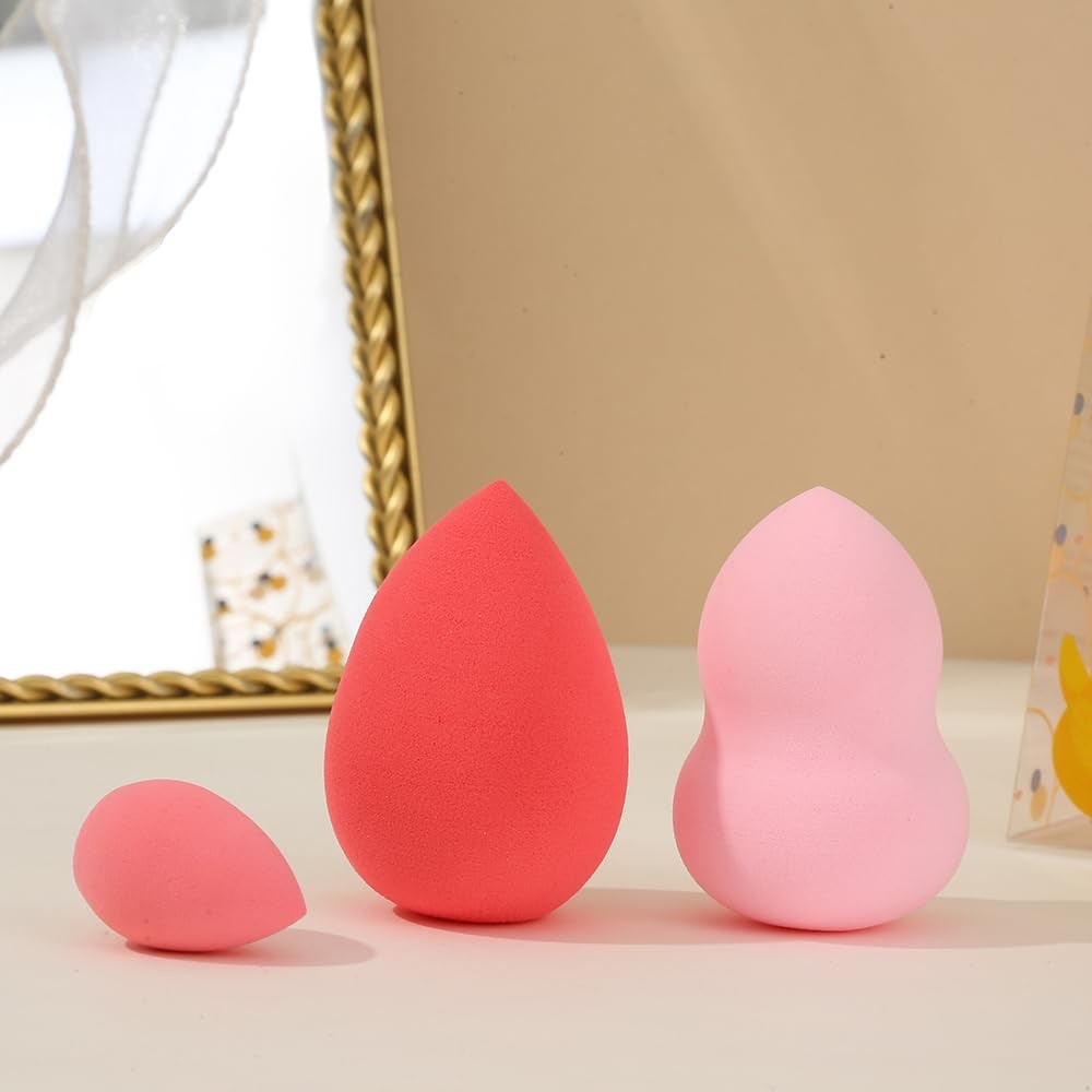 Makeup Sponge Set 3 Pieces - Blending Beauty Sponges for Face & Eyes