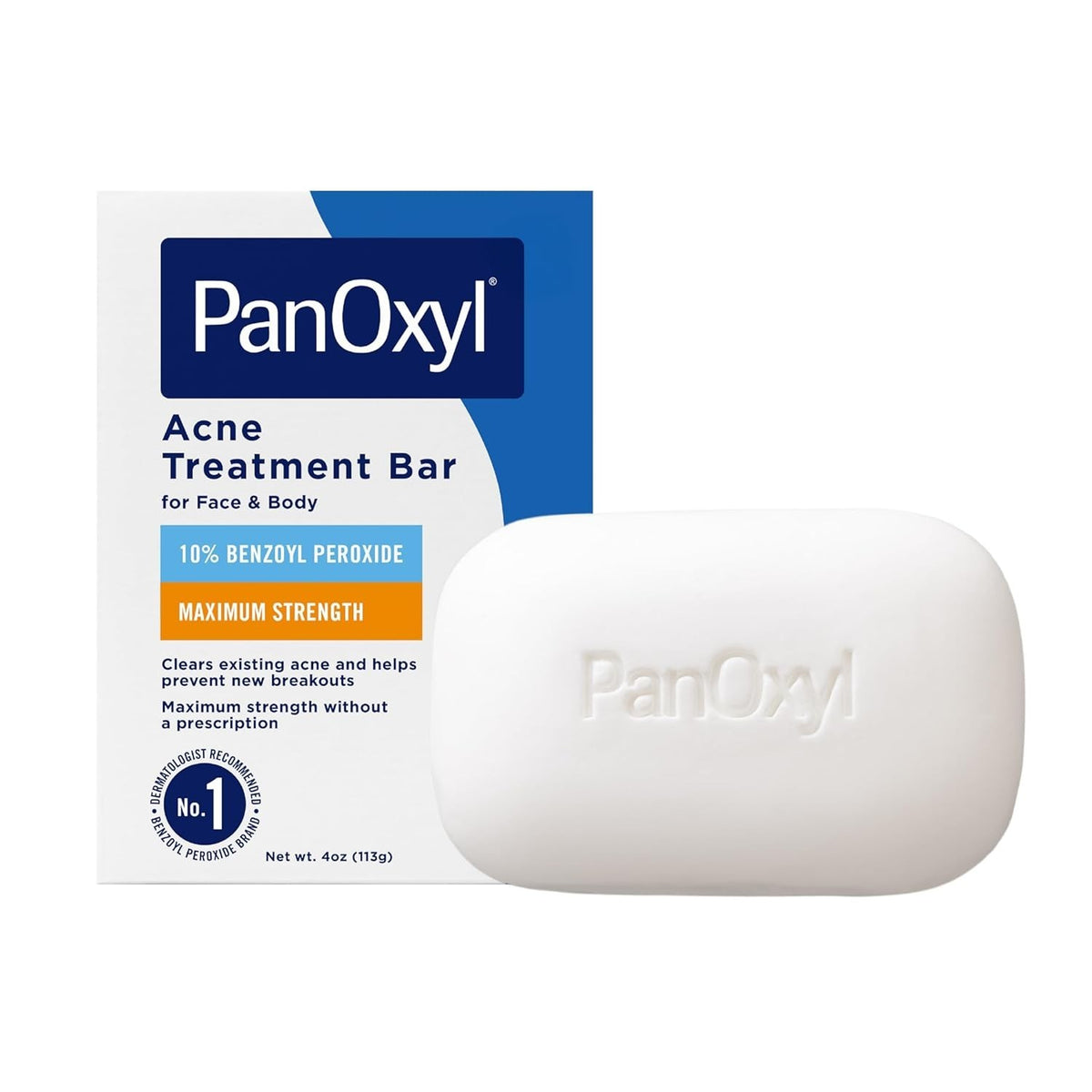 Acne Treatment Bar Soap with 10% Benzoyl Peroxide - Deep Cleansing, Oil Control