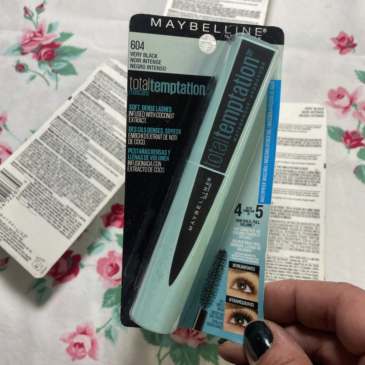 Maybelline Total Temptation Waterproof Mascara - Very Black, 4 Pack