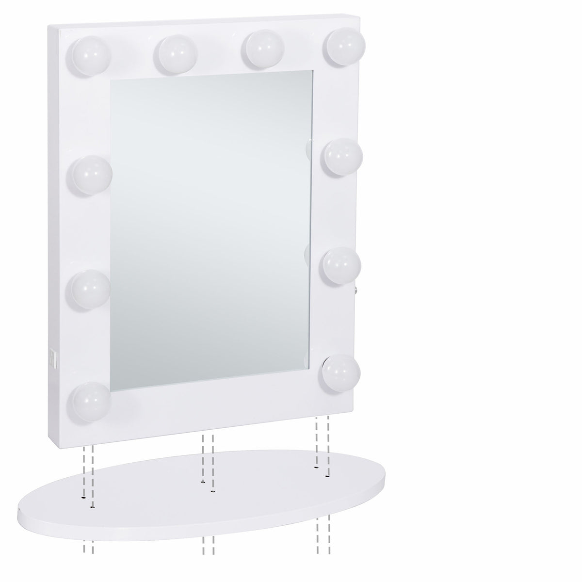 Lighted Makeup Vanity Mirror with Dimmable 12 LED Bulbs | Tabletop