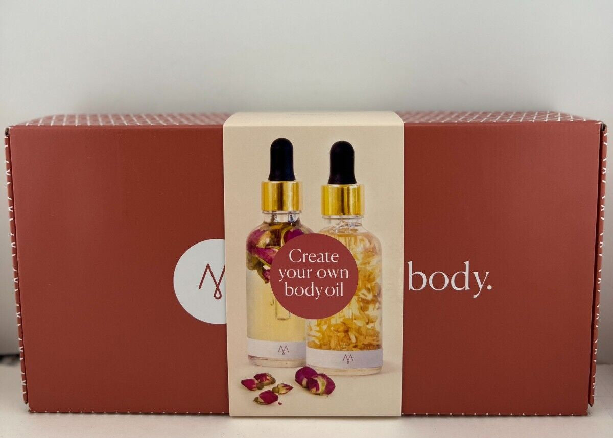 DIY Body & Bath Oil Kit with Infused Botanicals - Natural Relaxation, Brand New