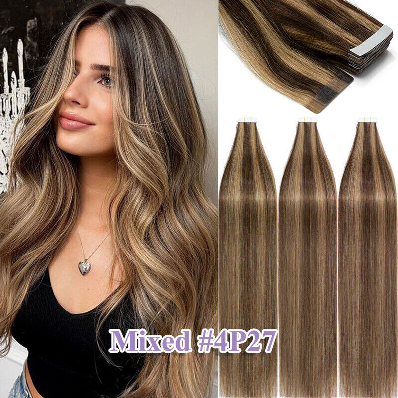 Remy Human Hair Tape-In Extensions 18-22 Inches - Thick & Natural Look