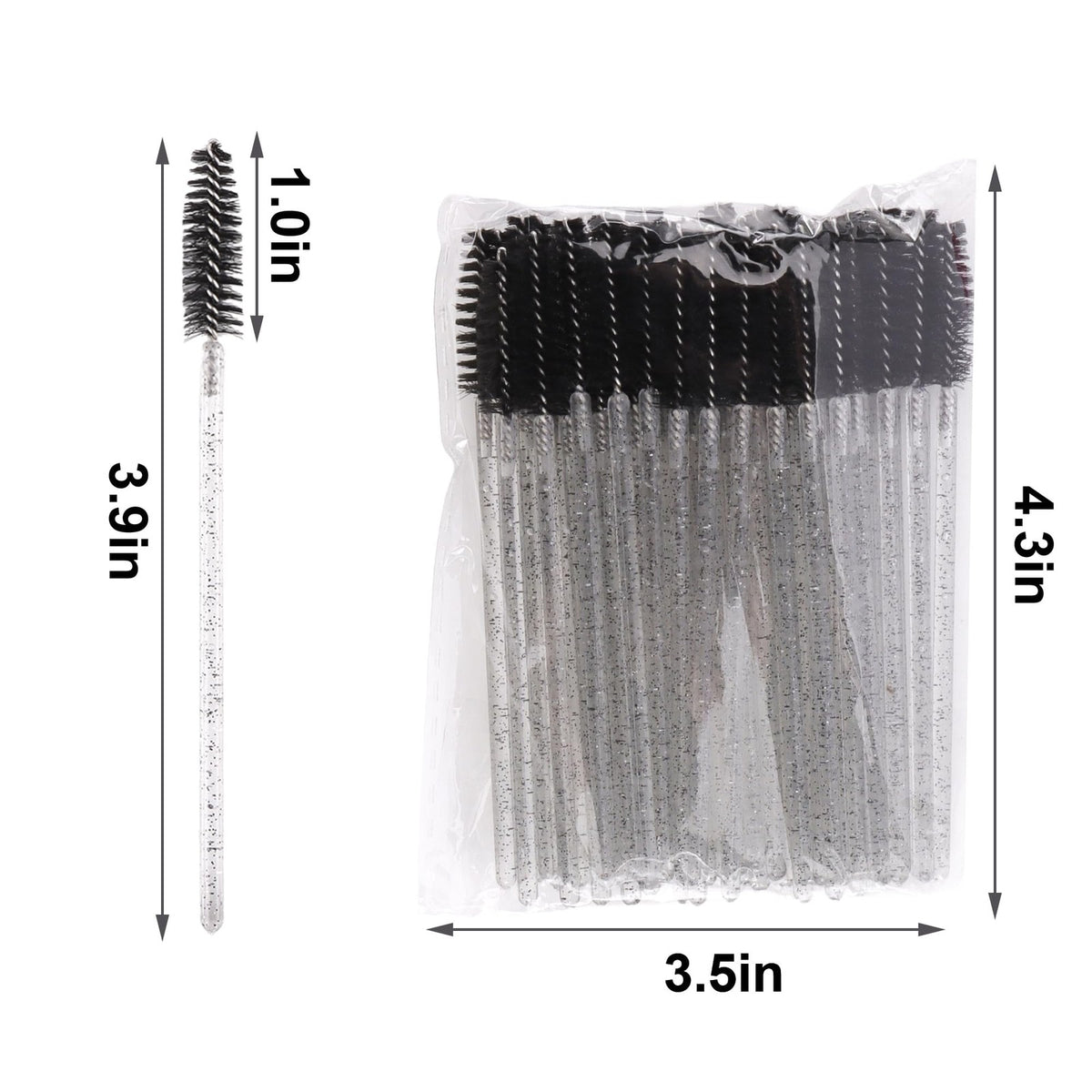 500PCS Eyelash & Eyebrow Brush Spoolies - Lash Extension & Makeup Tool