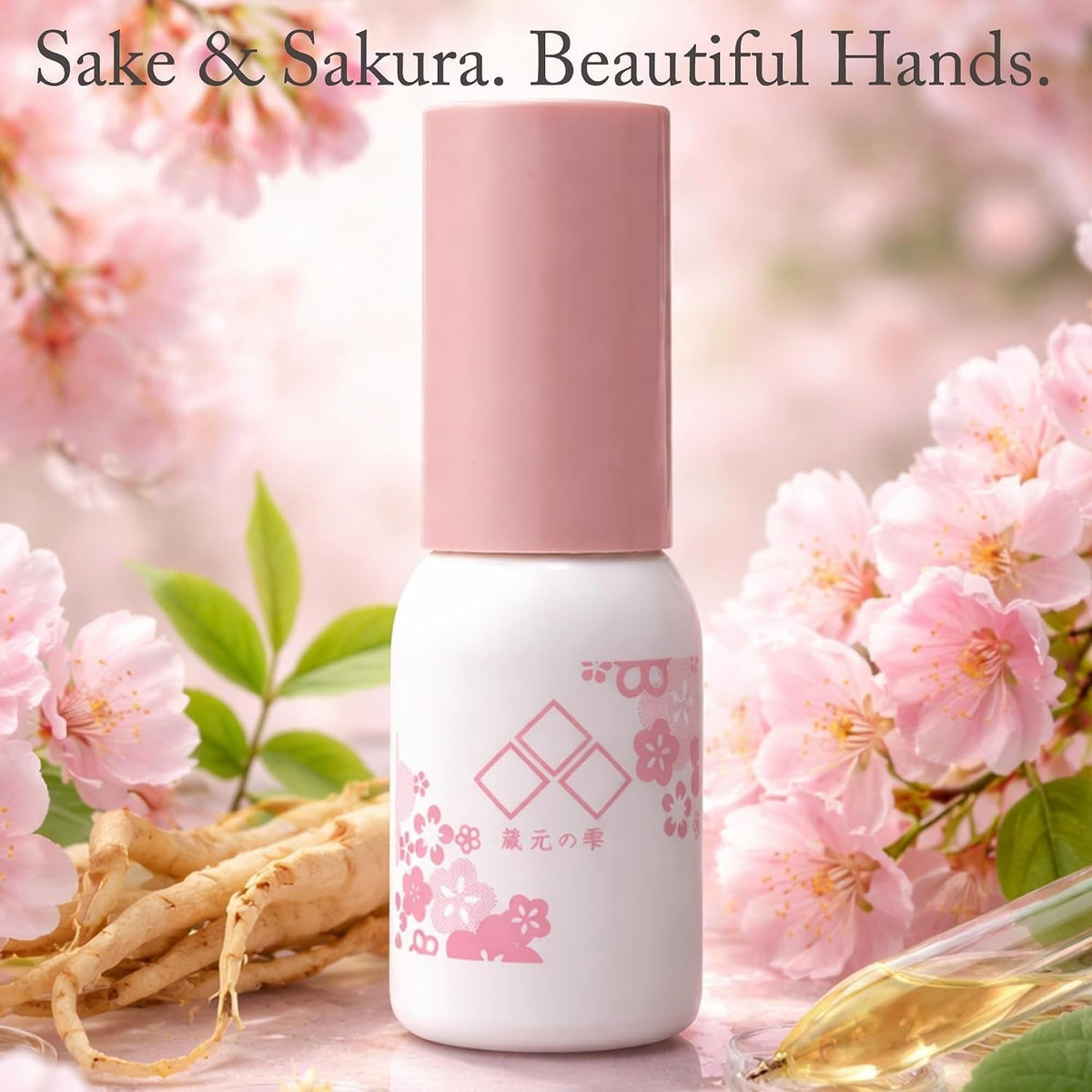 Japanese Cherry Blossom Hand Serum with Rice Extract - 20ml Moisturizer