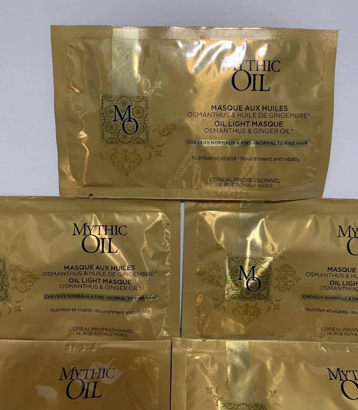 L'Oréal Mythic Oil Hair Mask Light Oil Infused 0.51 oz Sample Pack of 12