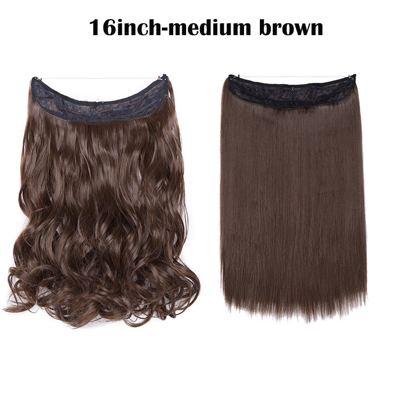 Hair Extensions with Elastic Band & Miracle Ring - Thick, Real Hair