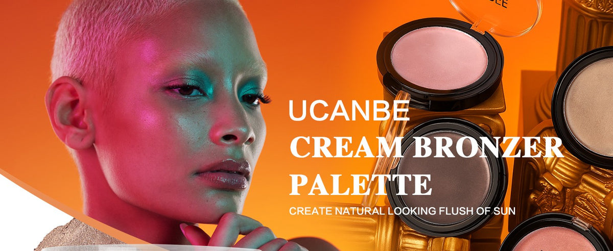 Cream Bronzer Palette for Face & Body - Natural Sun-Kissed Glow, 4 Shades