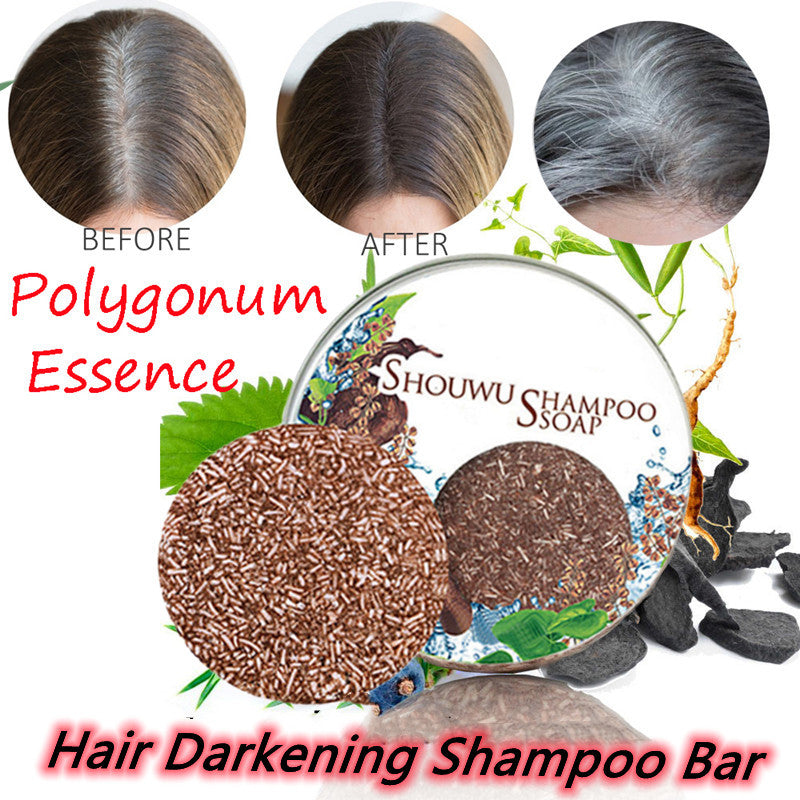 Natural Polygonum Hair Darkening Soap - Gentle Nourishing Shampoo Bar