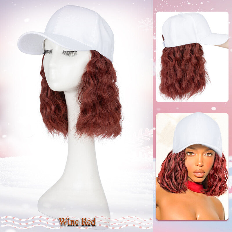Adjustable Baseball Cap Wig with Hair Piece - Short Long Synthetic Hair