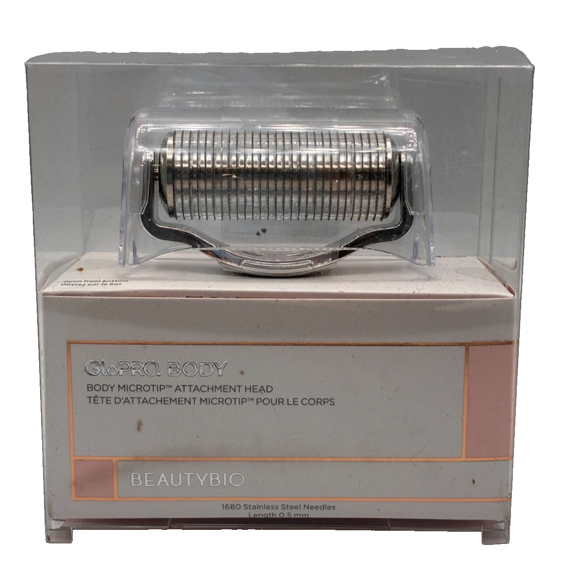 BeautyBio Glopro Body Microtip Attachment Head - Silver, Brand New