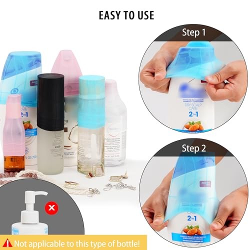 Large Water-Resistant Hanging Toiletry Bag for Travel with Organizer & Leak-Proof Bottles