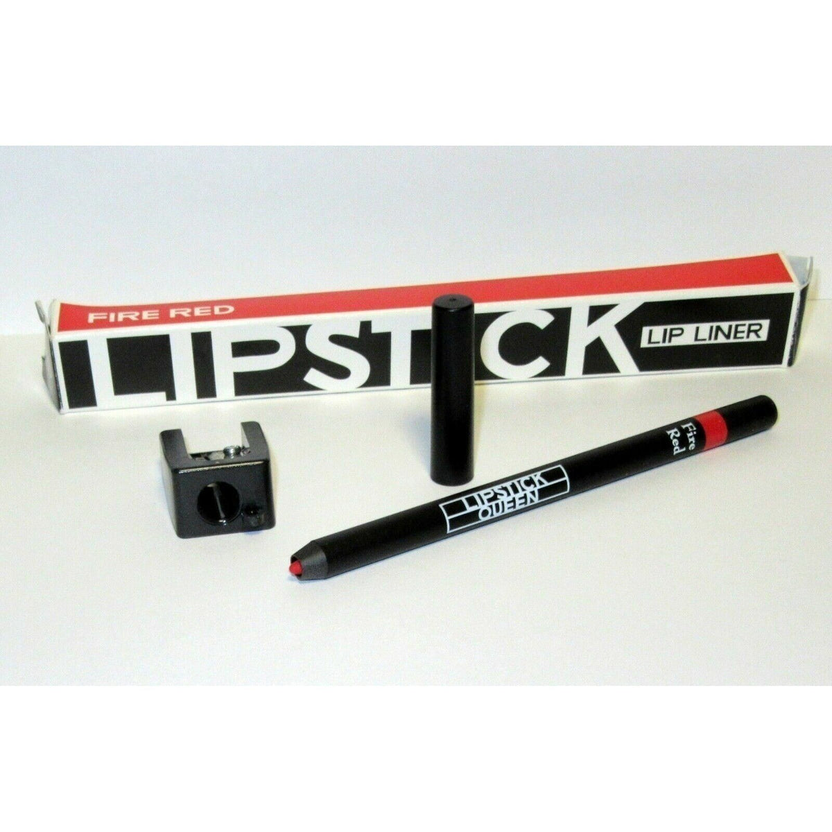 Lipstick Queen Lip Liner FIRE RED with Sharpener - Full Size, New