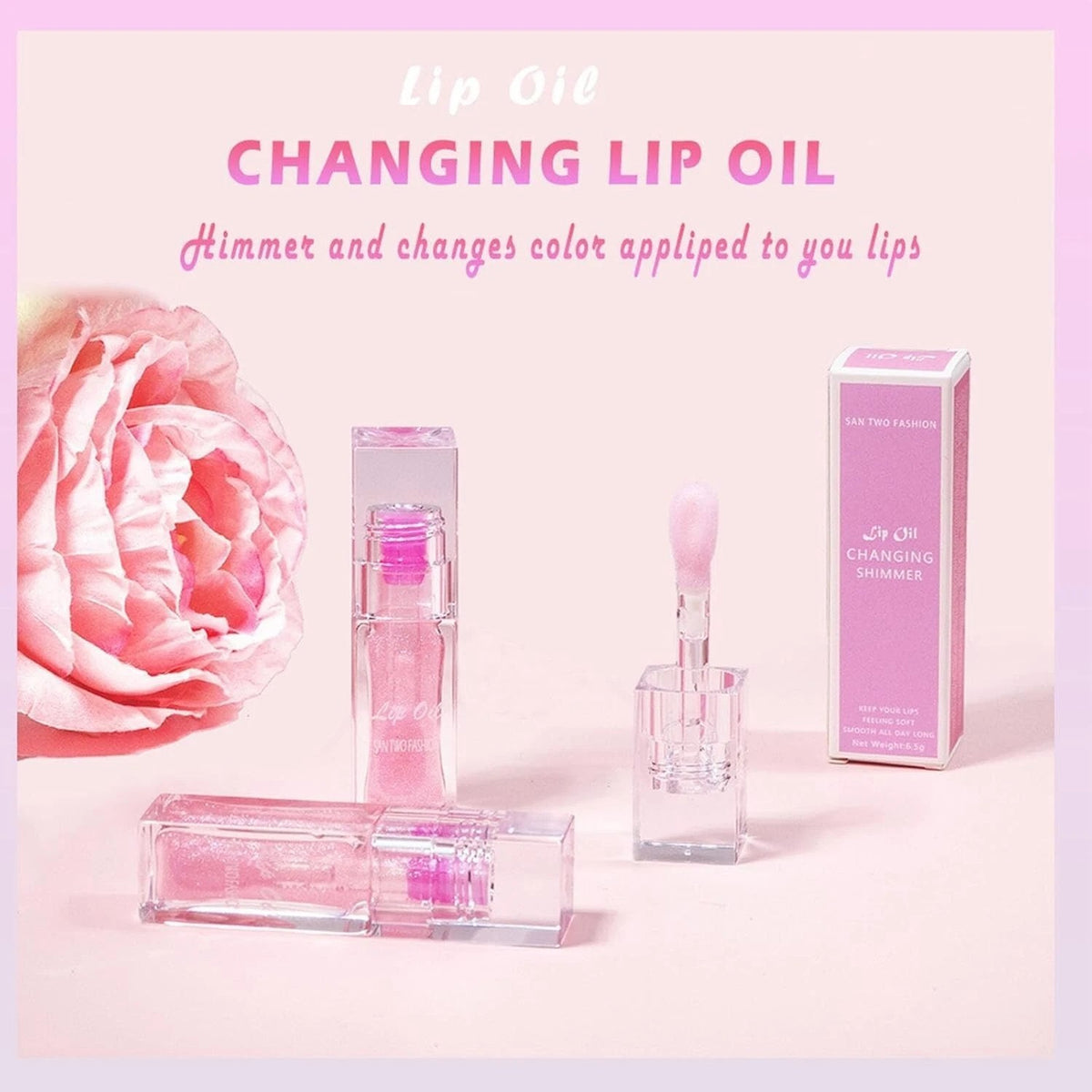 Color Changing Lip Oil - Magic Lip Gloss for Smooth Hydration