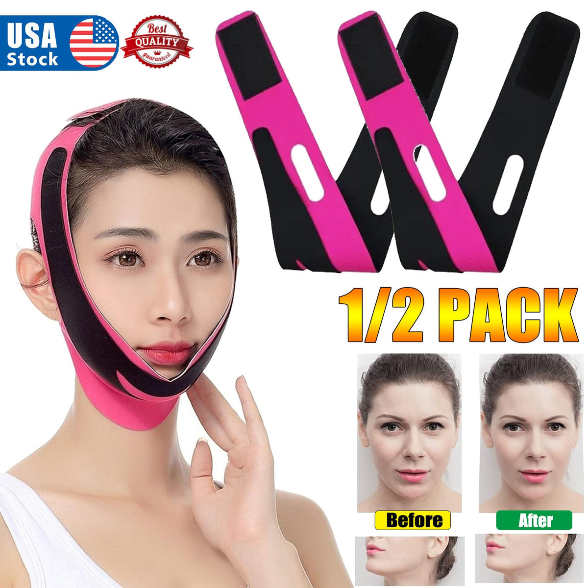 Elastic Face Lifting Belt for V Line Slimming and Double Chin Reduction