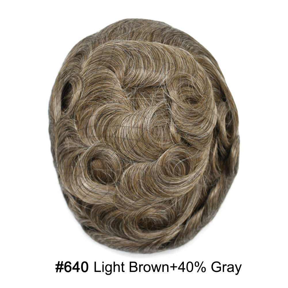 Ultra Thin Skin Hair Replacement System for Men - Natural Hairpiece, 6-10" Sizes & 68 Colors