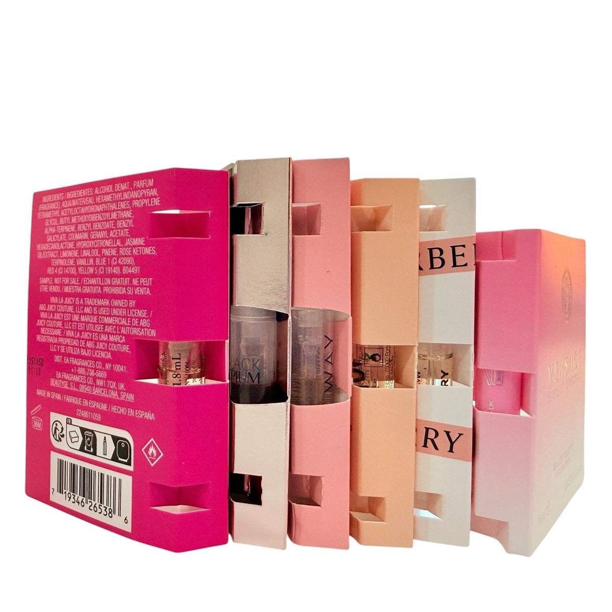 28-Piece Makeup and Fragrance Sample Gift Set with Cosmetic Bag