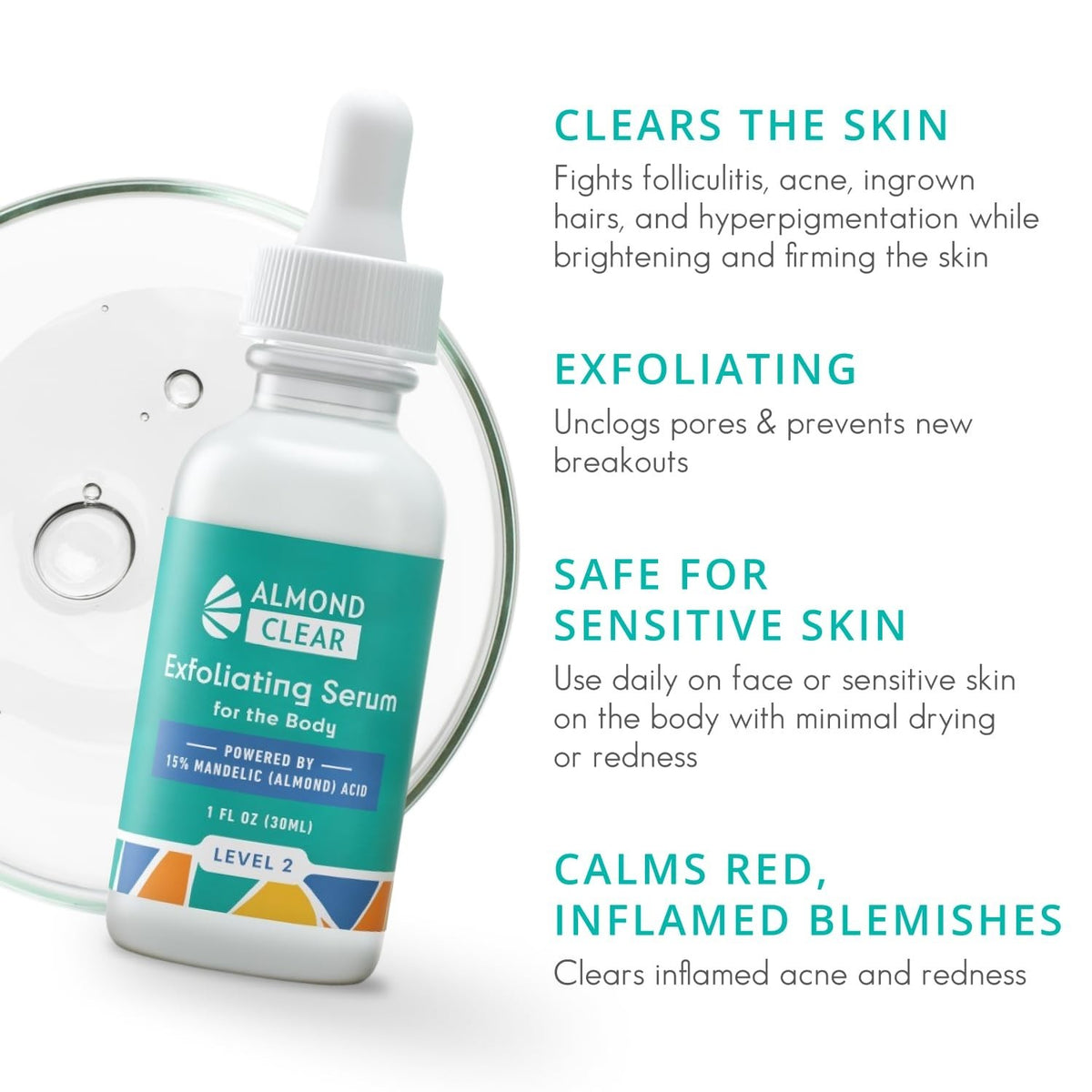 Body Exfoliating Serum for Acne and Blemishes - Mandelic Acid Level 2 - Unscented