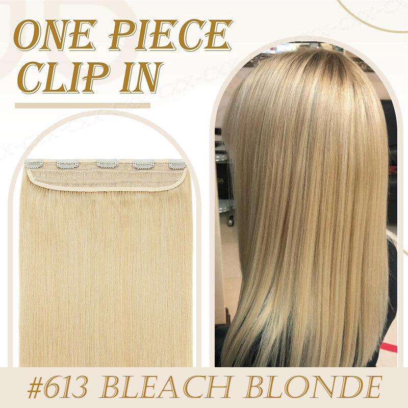 Full Head Clip-In Hair Extensions - 100% Virgin Remy Human Hair Blonde