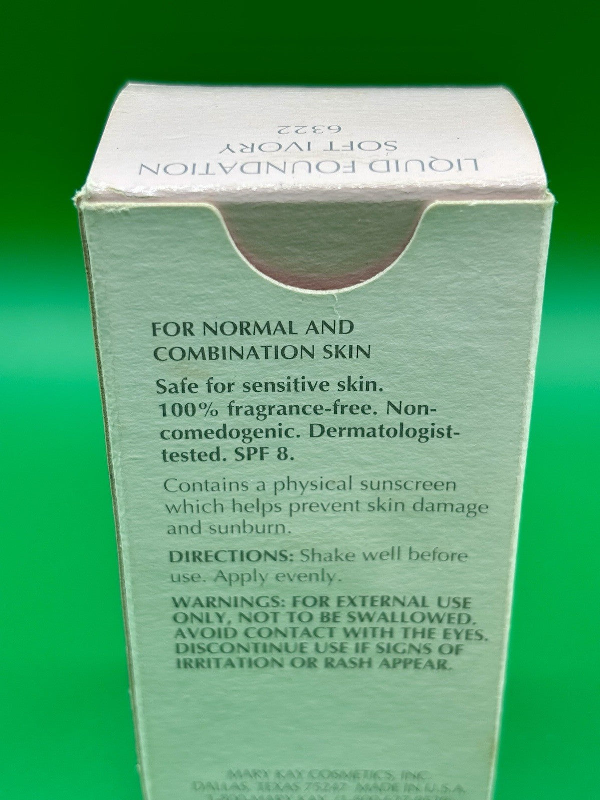 Mary Kay Liquid Foundation SOFT IVORY SPF 8 Face Makeup - Radiance & Coverage