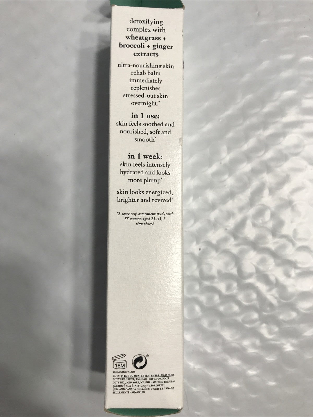 PHILOSOPHY Nature In A Jar Skin Rehab Balm With Wheatgrass NIB