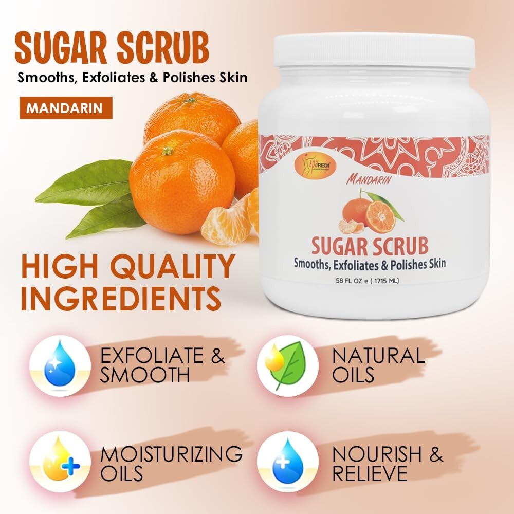 SPA REDI MANDARIN Sugar Scrub 58OZ (Mandarin)