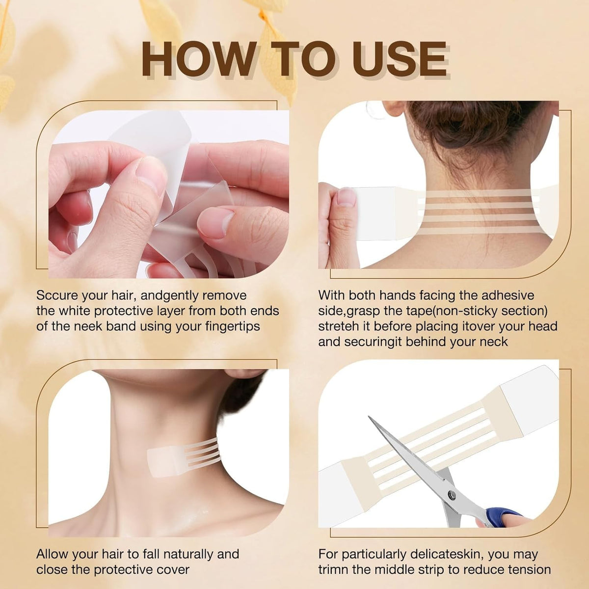 Reusable Face and Neck Lifting Tape Kit — Invisible Wrinkle Smoothing Bands