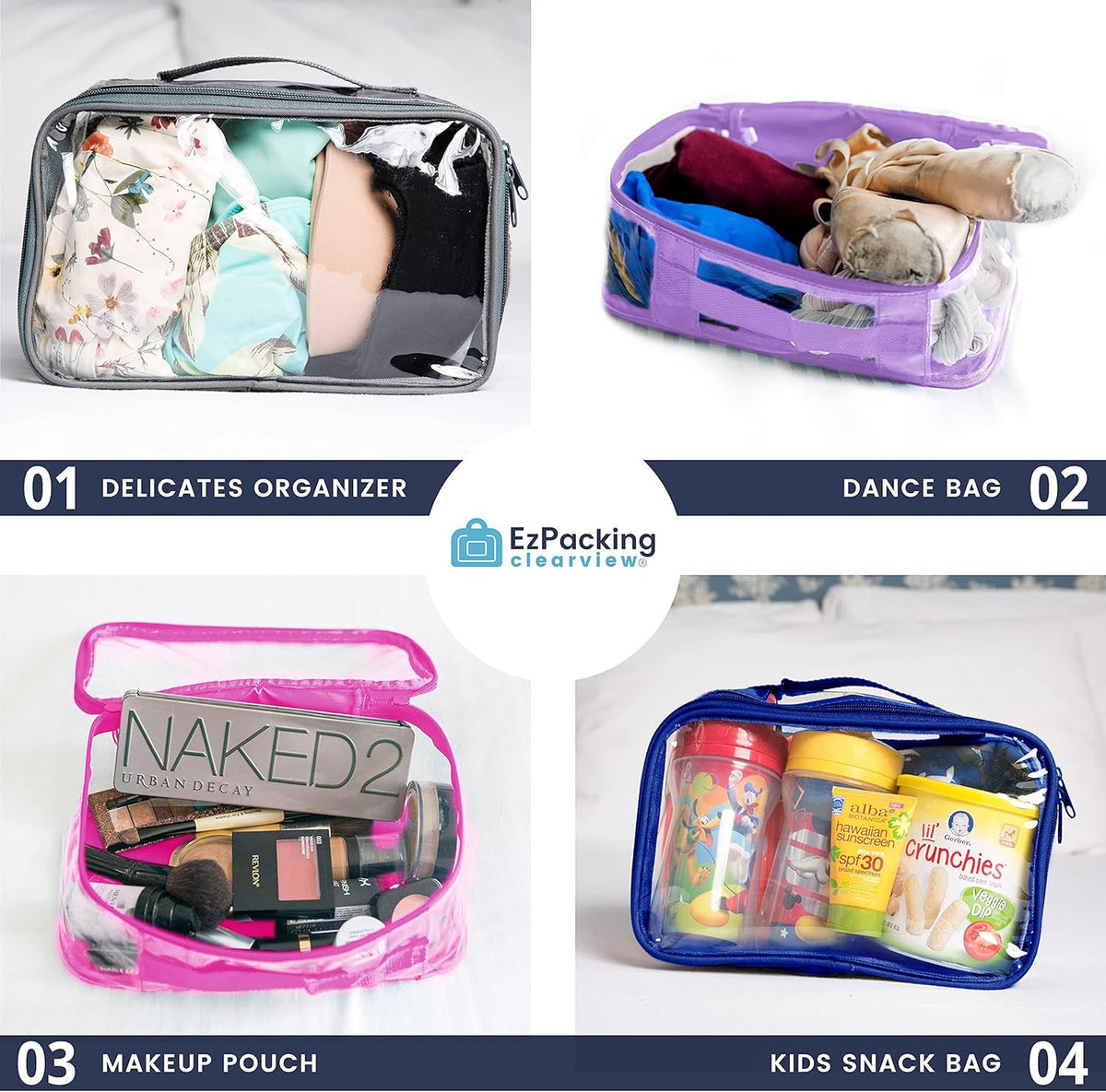 Clear Travel Packing Cube with Zipper - Lightweight PVC Organizer for Luggage