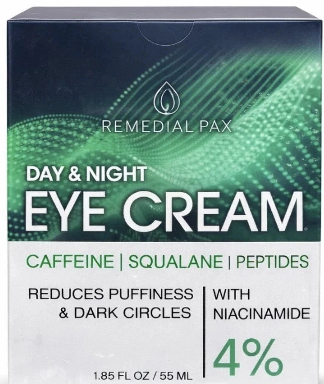 Remedial Pax Eye Cream with Caffeine Peptides Squalane 1.7oz Day Night