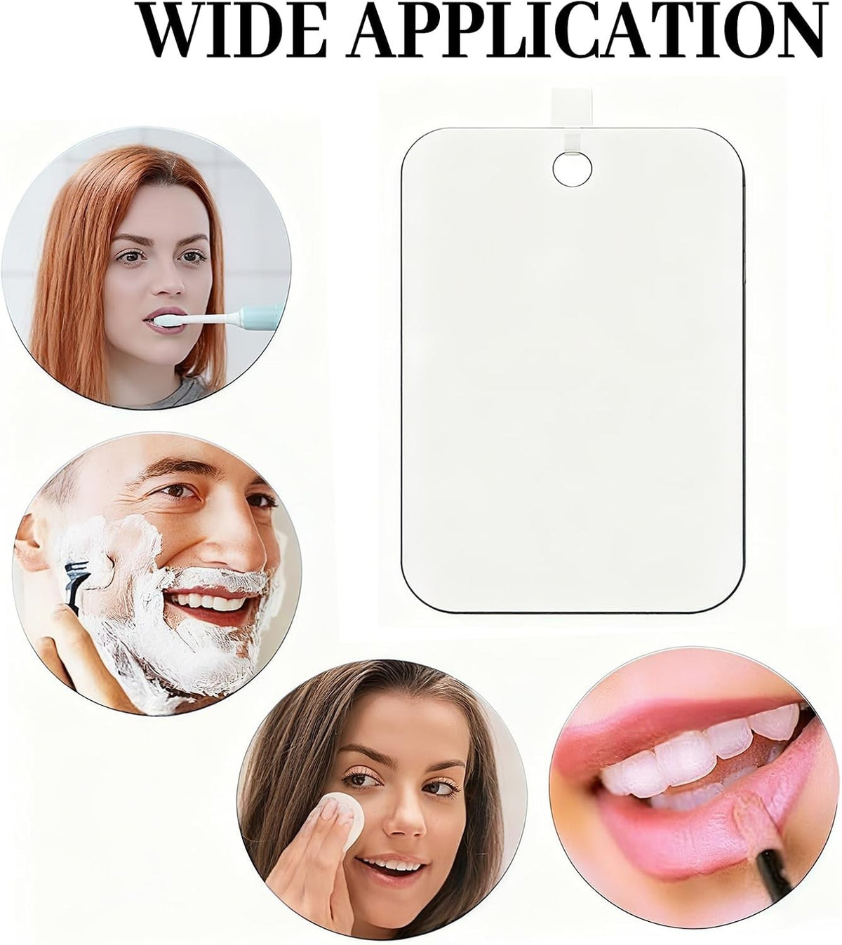 Travel Wall Mount Mirror for Shaving Makeup - Compact Shower Bathroom Mirror