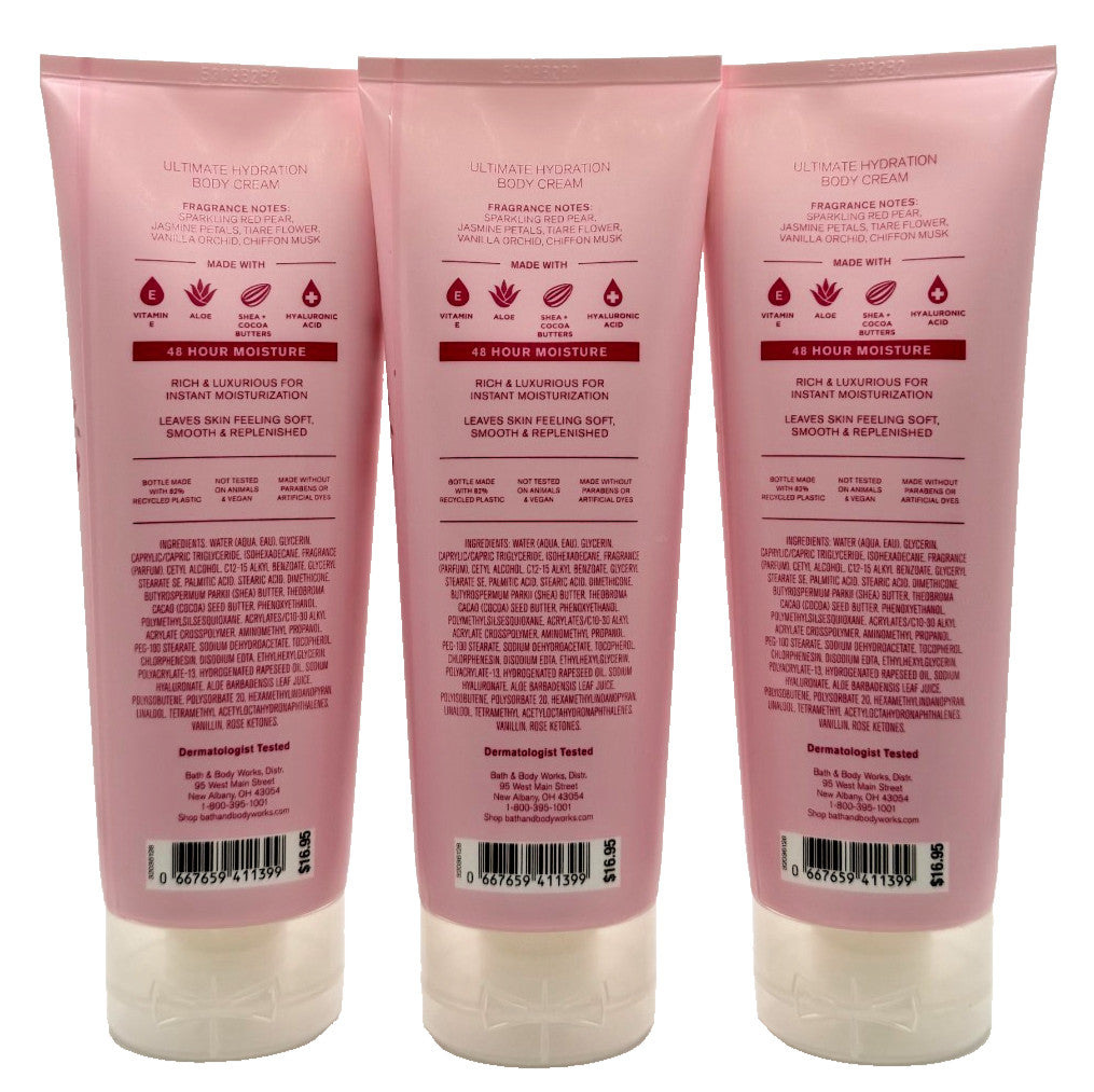 Pink Chiffon Hydrating Body Cream - 3 x 8 oz Tubes