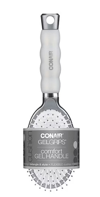 Comfort Gel Handle Travel Hair Brush - Conair Gel Grips, Multiple Colors