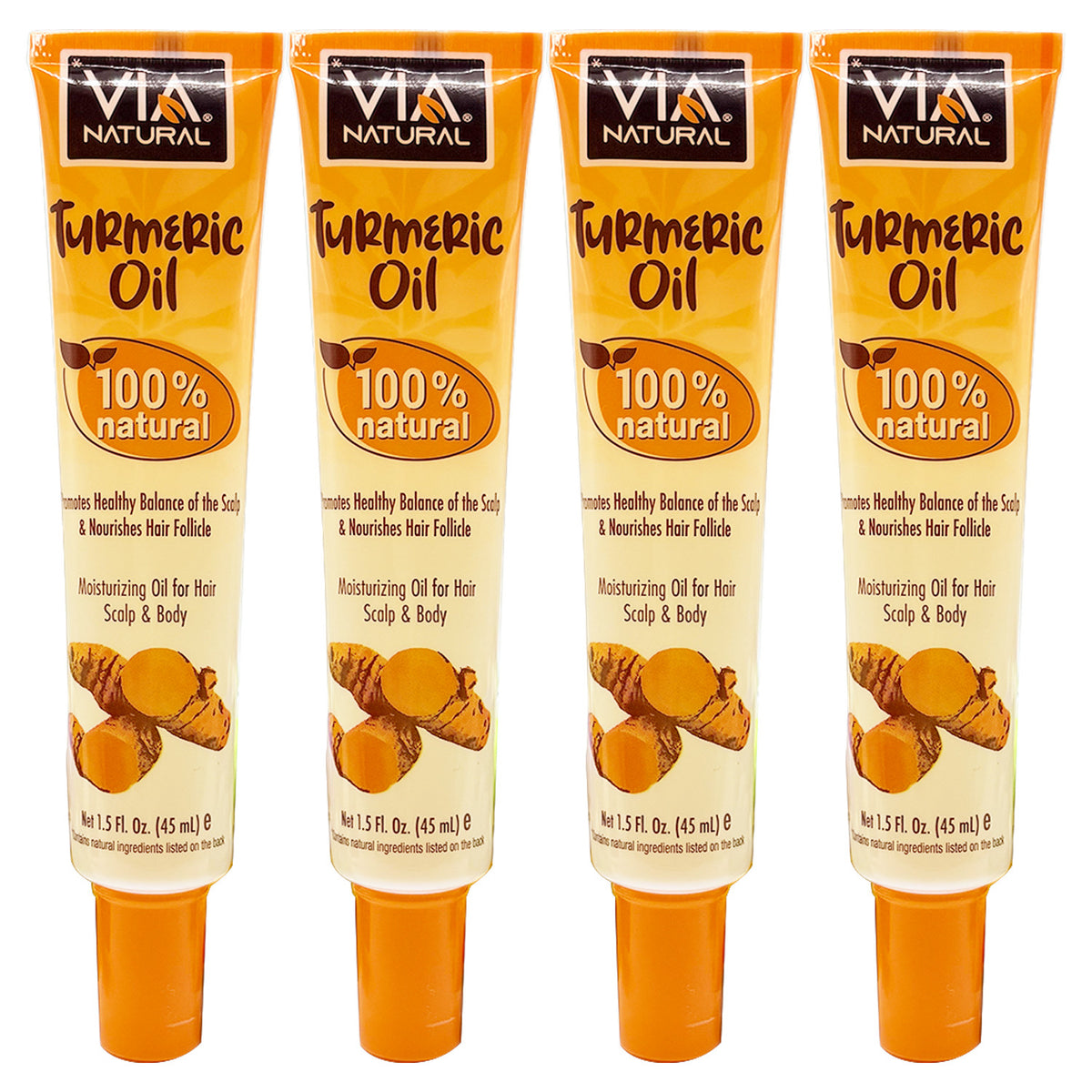 Natural Turmeric Oil for Hair Skin & Body - Nourishing Moisturizer 1.5oz